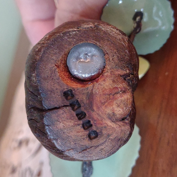 Norman Brumm Enamel Flower on Wooden Burl - Picture 5 of 6